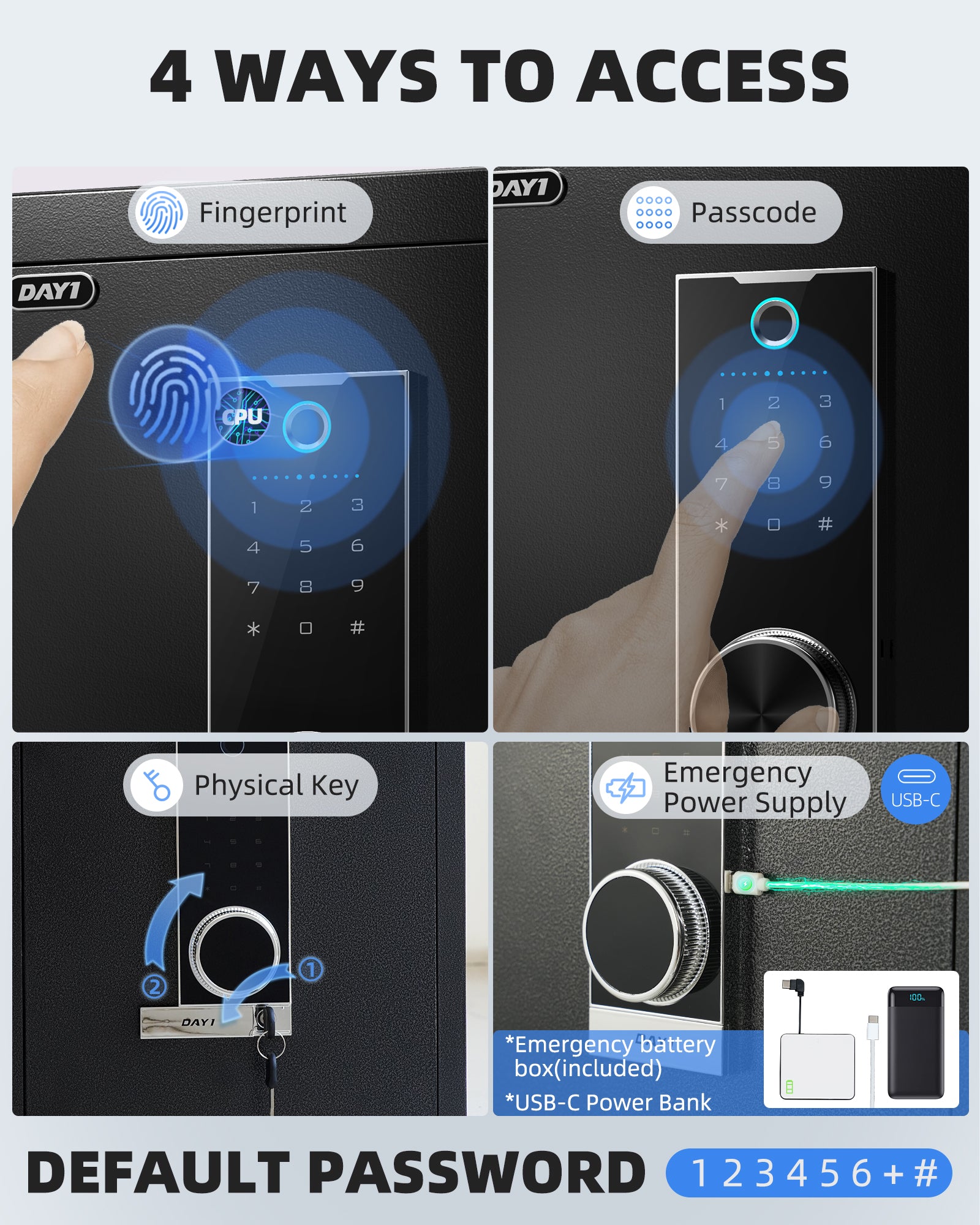 DAYI 2.0 Cubic Biometric Fingerprint Safe Box Pro