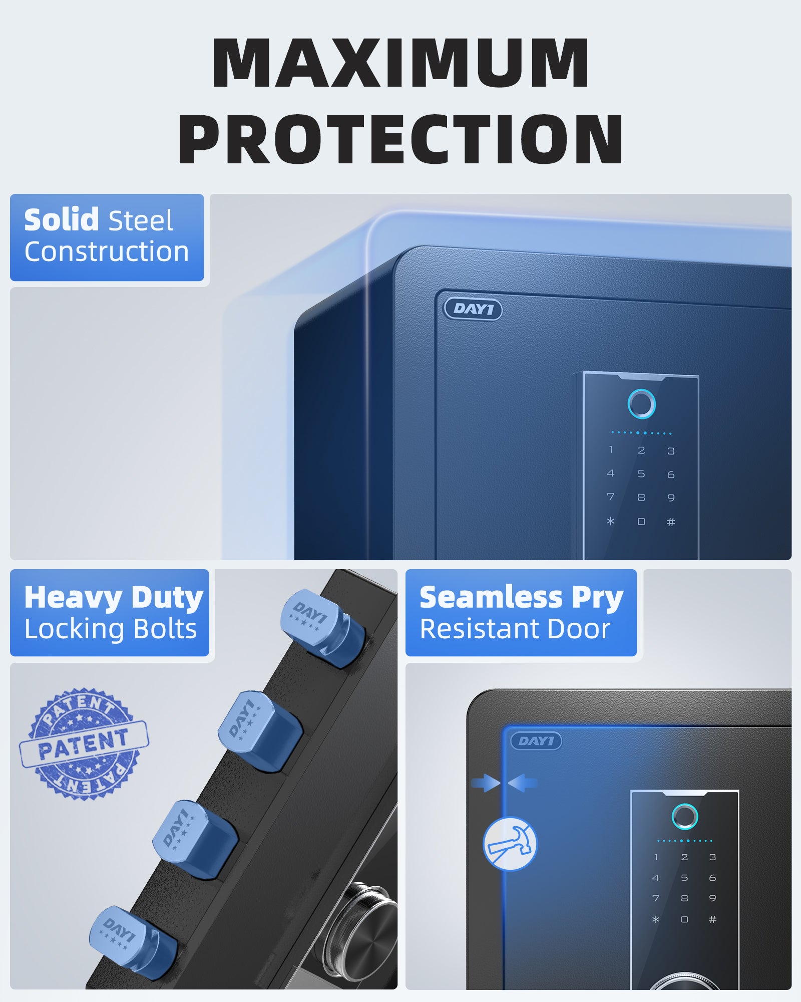 DAYI 2.0 Cubic Biometric Fingerprint Safe Box Pro