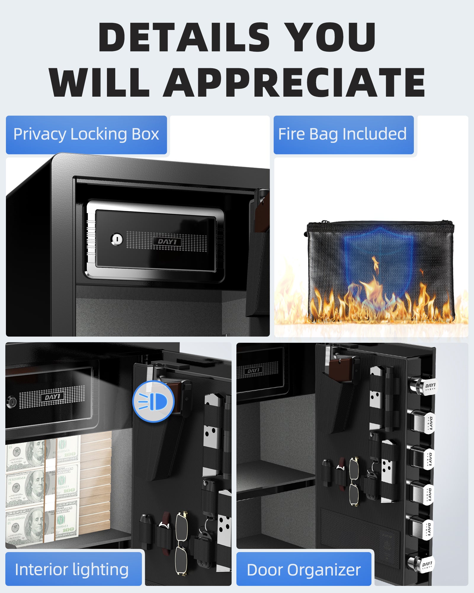 DAYI 3.0 Cubic Biometric Fingerprint Safe Box Pro