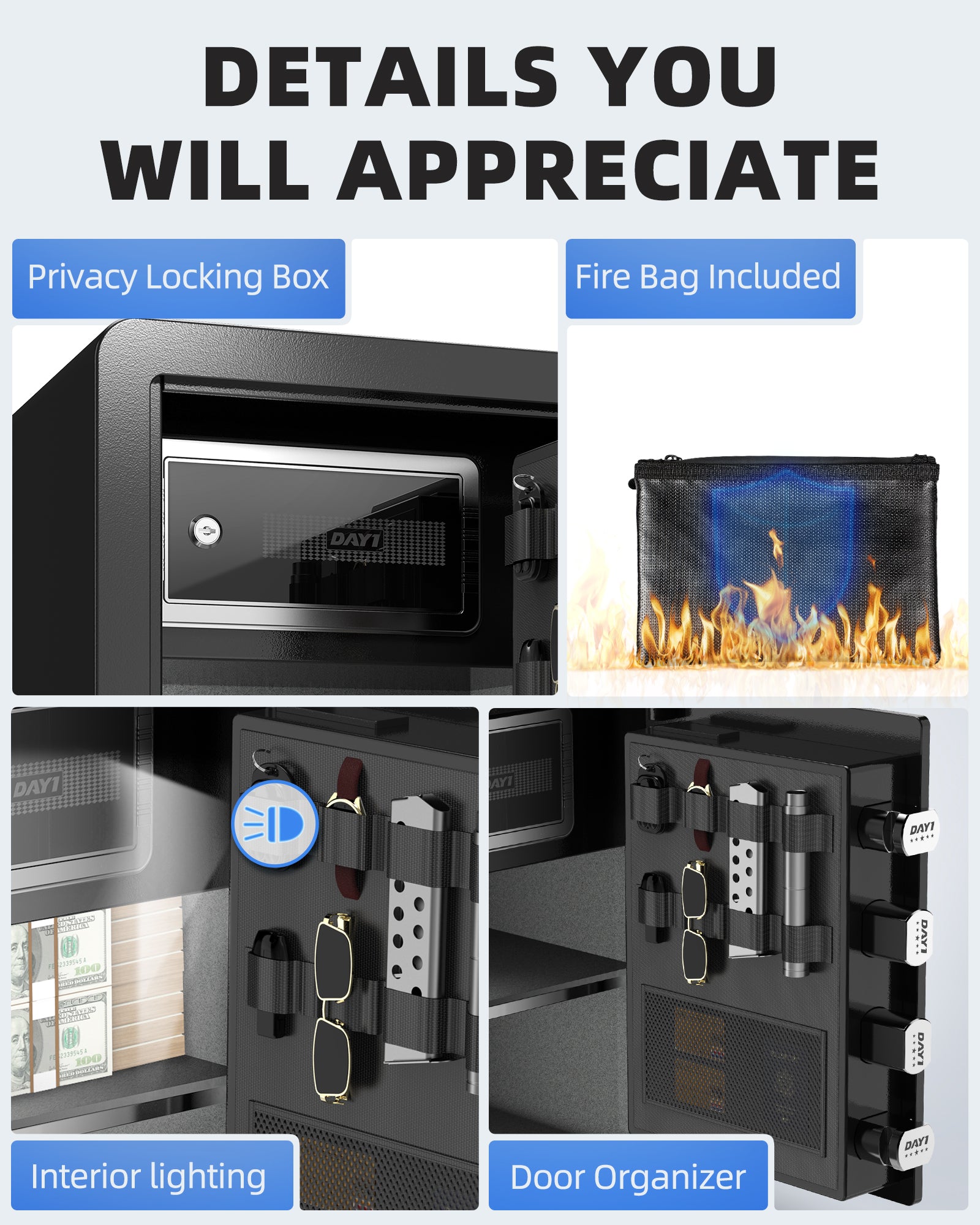 DAYI 2.0 Cubic Biometric Fingerprint Safe Box Pro