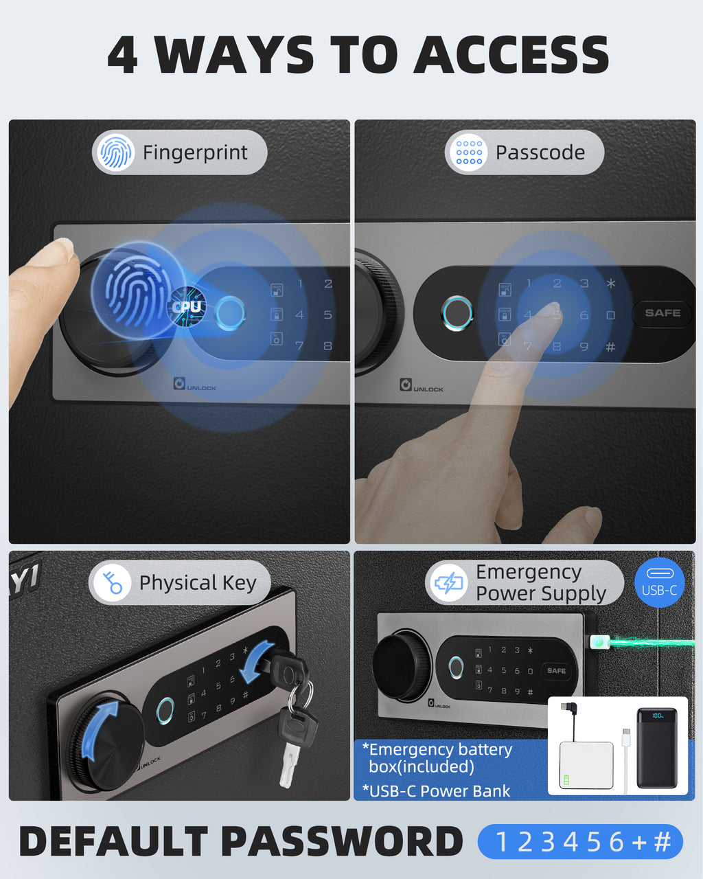 DAYI 2.0 Cubic Biometric Fingerprint Safe Box