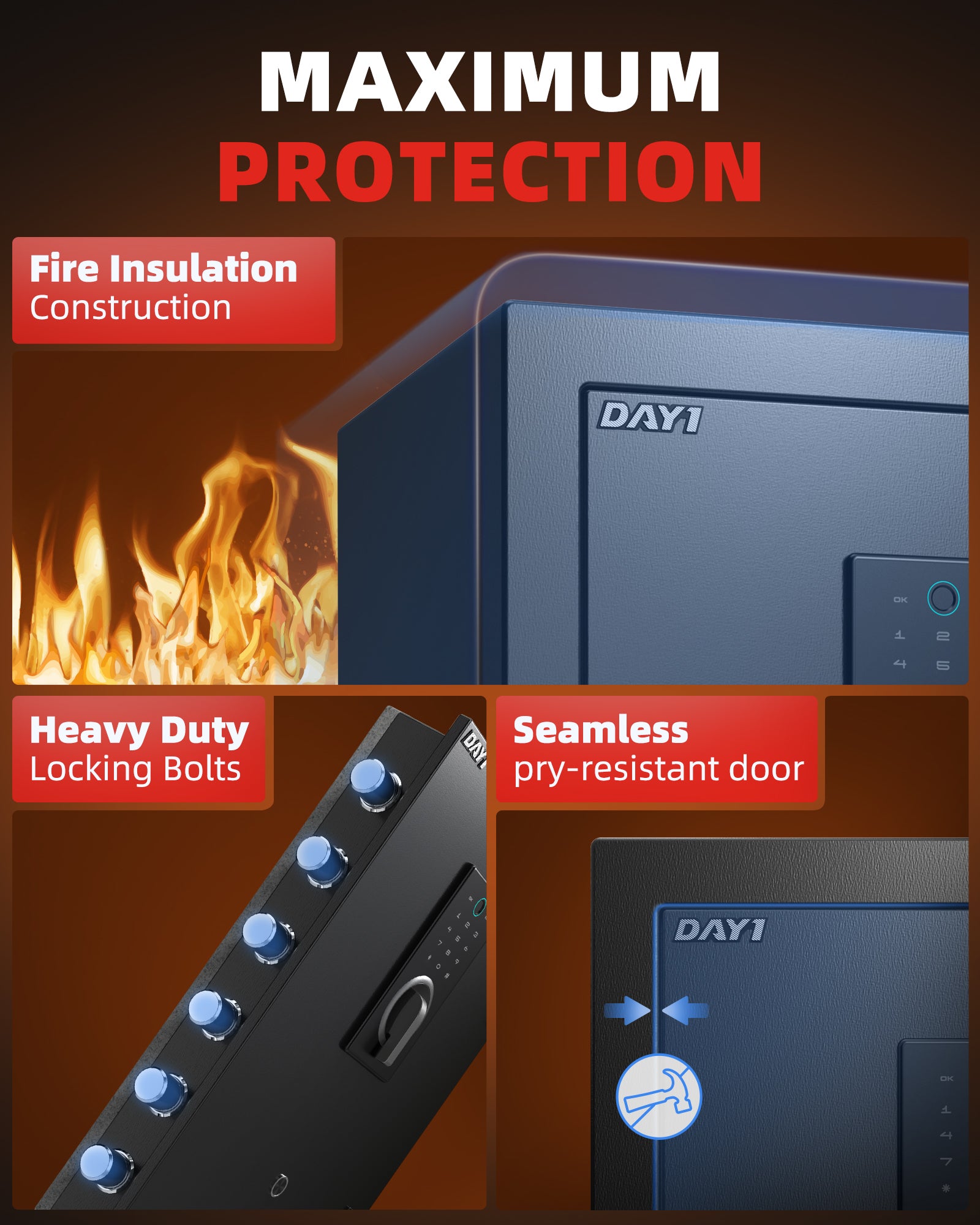 DAYI 3.0 Cubic Fireproof Safe