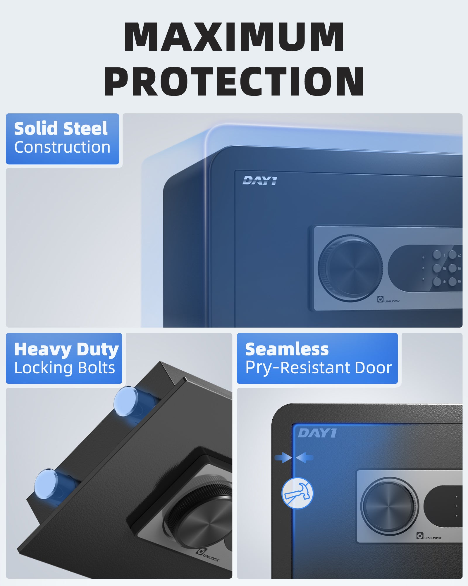 DAYI 1.4 Cubic Hotel Safe with Digital Keypad