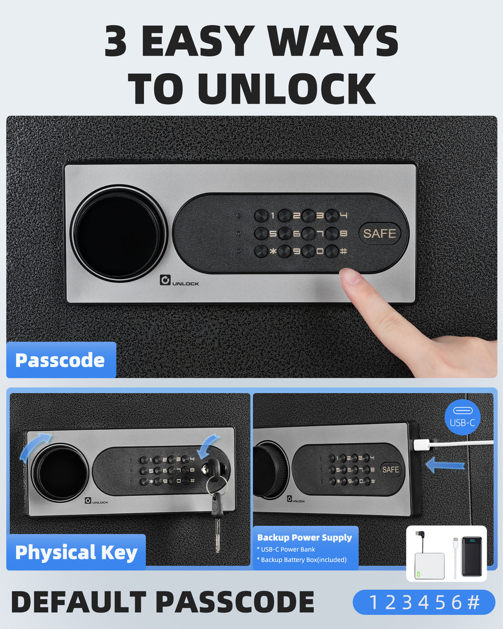 DAYI 1.4 Cubic Hotel Safe with Digital Keypad