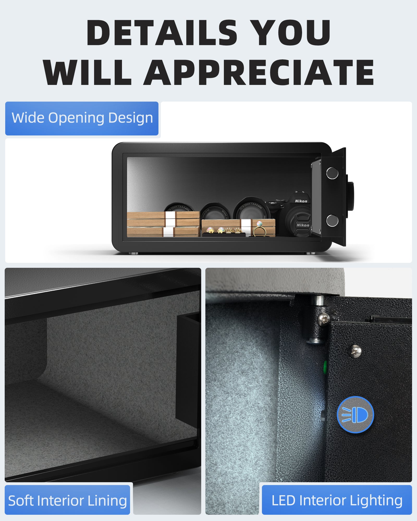 DAYI 1.4 Cubic Hotel Safe with Digital Keypad