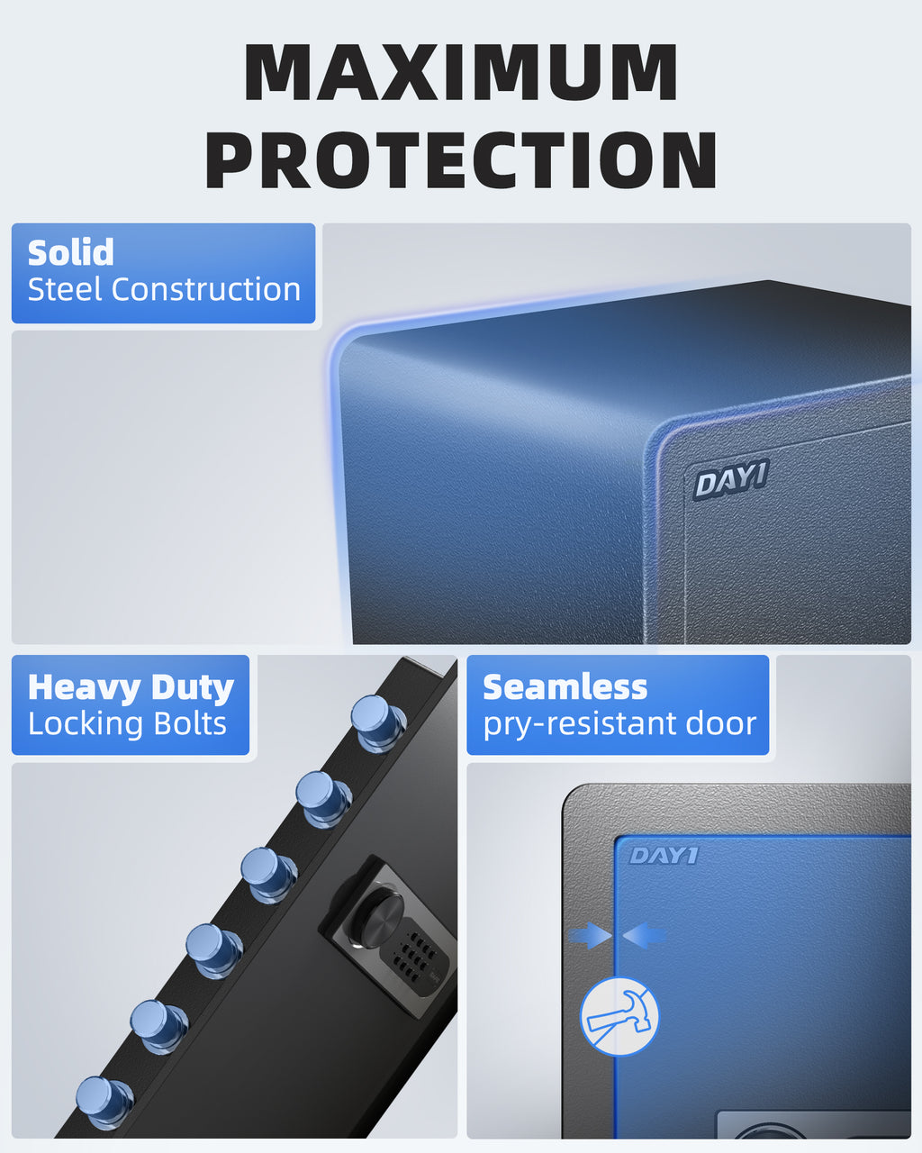DAYI 0.8 Cubic Biometric Fingerprint Safe Box