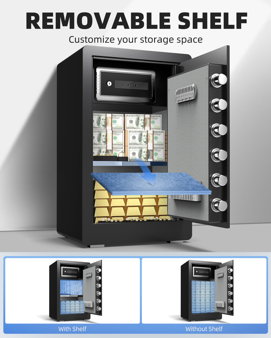 DAYI 0.8 Cubic Biometric Fingerprint Safe Box