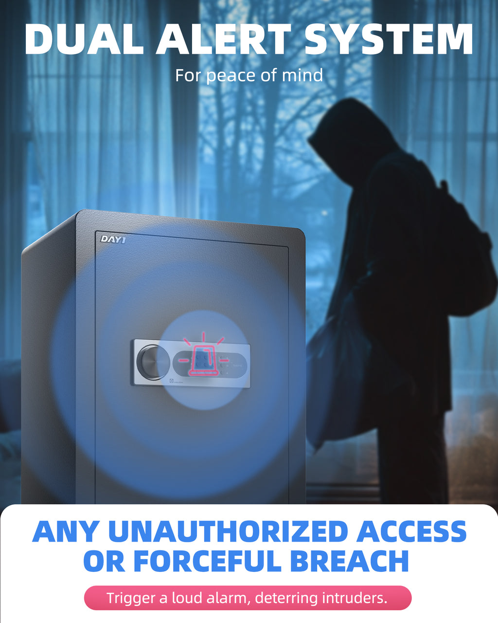 DAYI 0.8 Cubic Biometric Fingerprint Safe Box