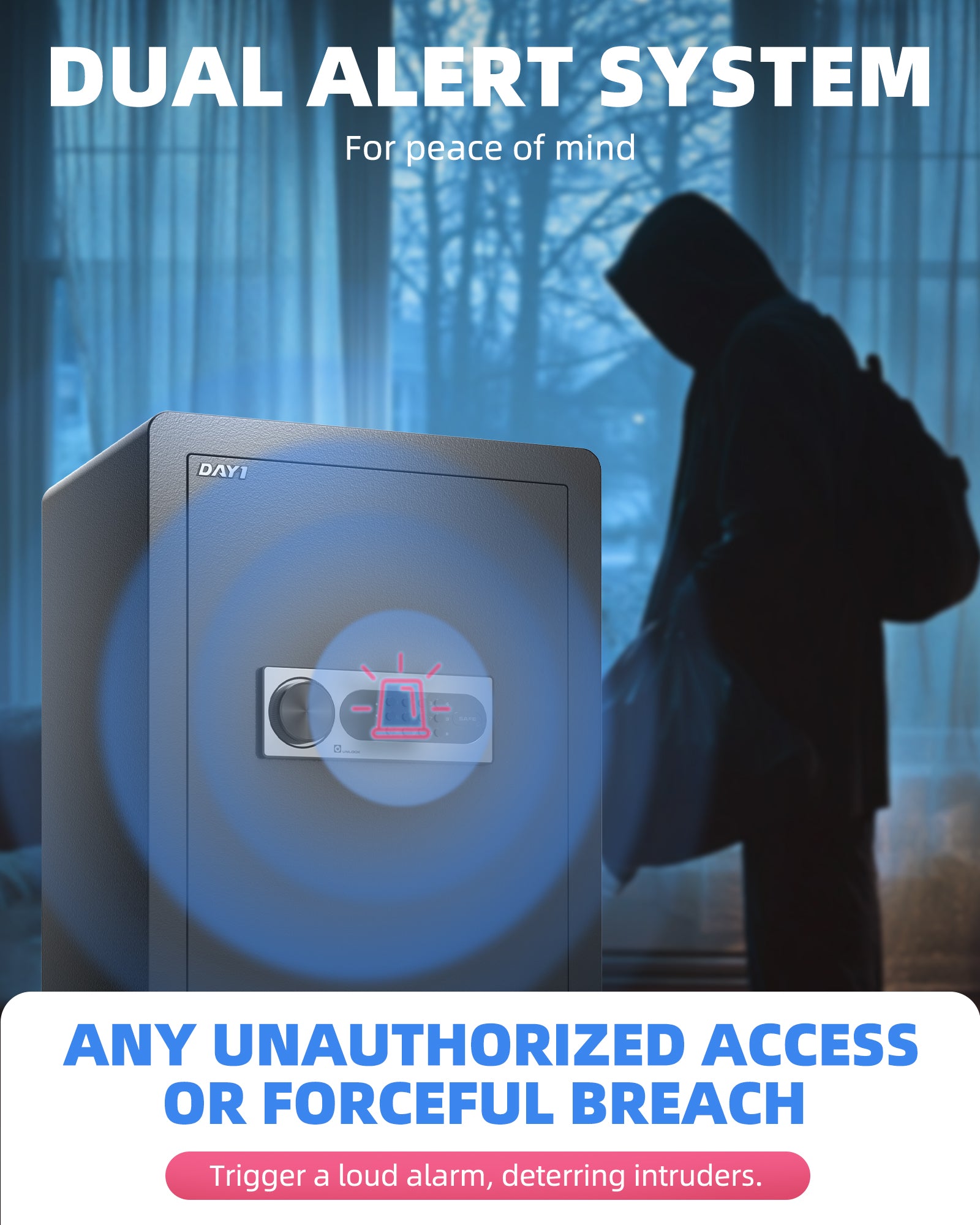 DAYI 0.8 Cubic Biometric Fingerprint Safe Box