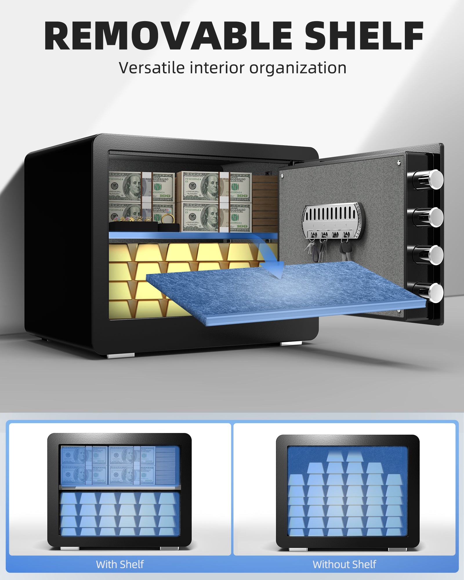 DAYI 1.4 Cubic Safe Box with Fireproof Waterproof Bag